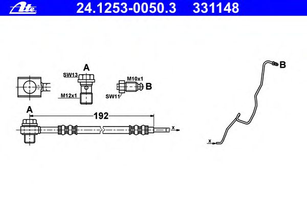 Тормозной шланг ATE 24.1253-0050.3