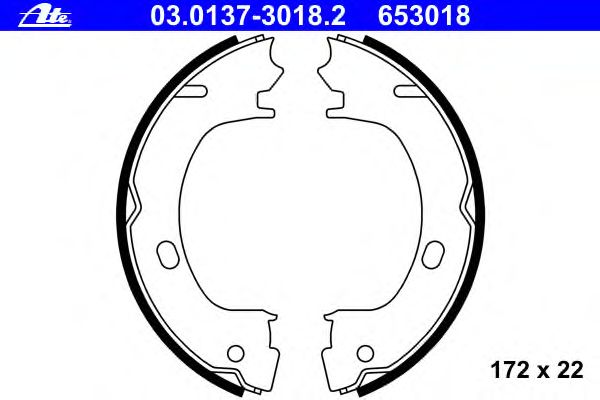 Тормозные колодки ручника ATE 03.0137-3018.2