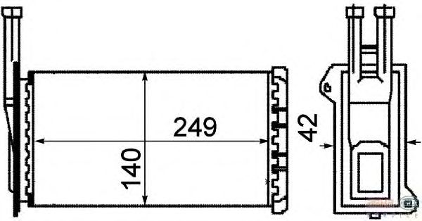 Радиатор отопителя BEHR HELLA SERVICE 8FH 351 311-571
