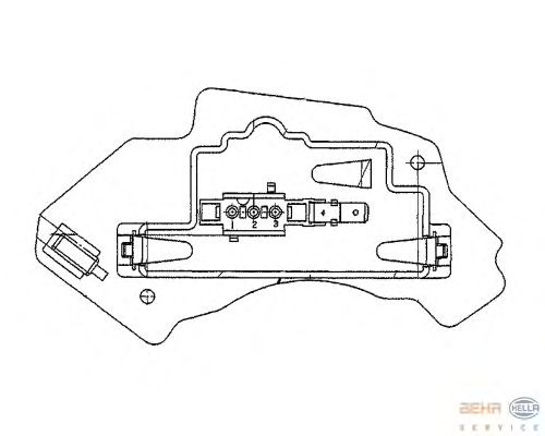 Регулятор, вентилятор салону BEHR HELLA SERVICE 5HL 351 321-131