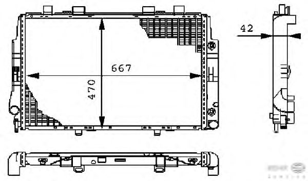 Радиатор, охлаждение двигателя BEHR HELLA SERVICE 8MK 376 711-171