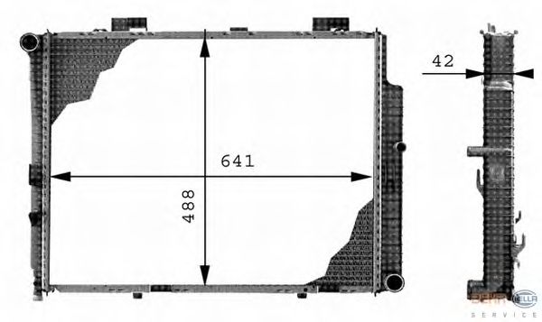 Радиатор, охлаждение двигателя BEHR HELLA SERVICE 8MK 376 712-641