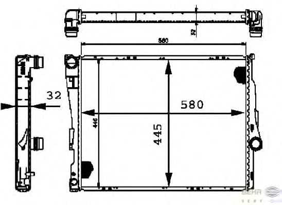Радиатор, охлаждение двигателя BEHR HELLA SERVICE 8MK 376 716-251