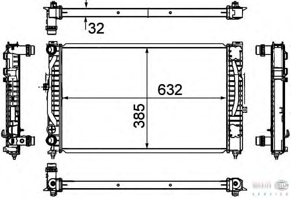 Радиатор, охлаждение двигателя BEHR HELLA SERVICE 8MK 376 720-591