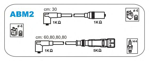 Комплект високовольтних проводів JANMOR ABM2
