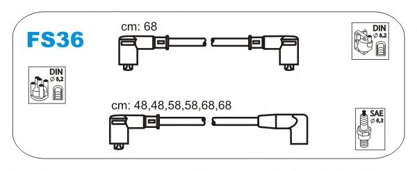Комплект високовольтних проводів JANMOR FS36