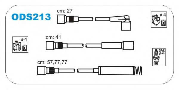 Комплект высоковольтных проводов JANMOR ODS213