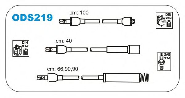 Комплект високовольтних проводів JANMOR ODS219