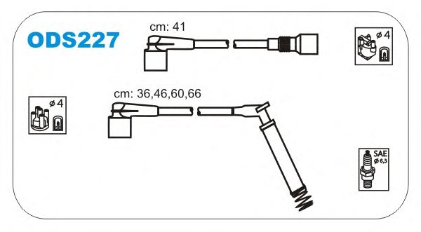 Комплект високовольтних проводів JANMOR ODS227