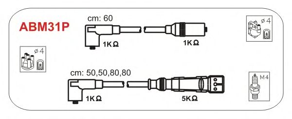 Комплект высоковольтных проводов JANMOR ABM31P