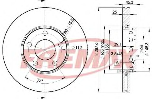 Тормозной диск FREMAX BD-4063 Premium Carbon +