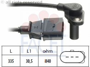 Датчик частоты вращения, автоматическая коробка передач FACET 9.0220