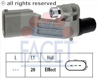 Датчик импульсов, маховик FACET 9.0598