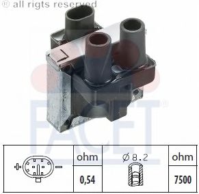 Катушка зажигания FACET 9.6046