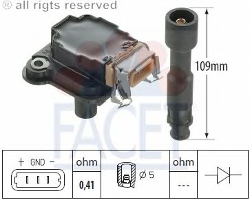 Катушка зажигания FACET 9.6254