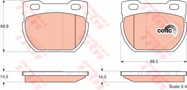 Тормозные колодки TRW GDB1209