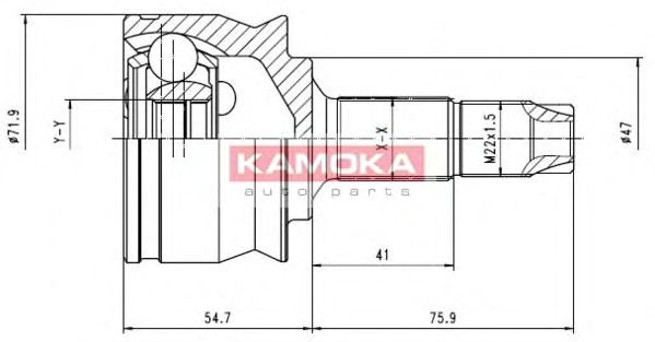 Комплект ШРУСов KAMOKA 6259