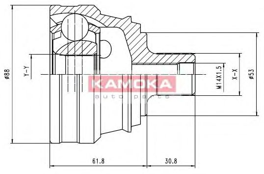 Комплект ШРУСов KAMOKA 6276