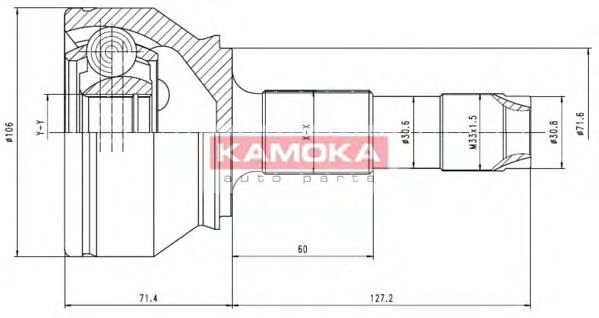 Комплект ШРУСов KAMOKA 6501