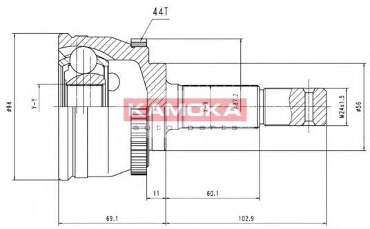 Комплект ШРУСов KAMOKA 6539