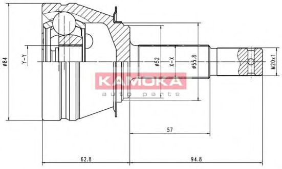 Комплект ШРУСов KAMOKA 6544