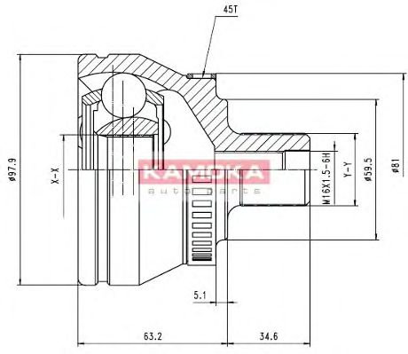 Комплект ШРУСов KAMOKA 6560