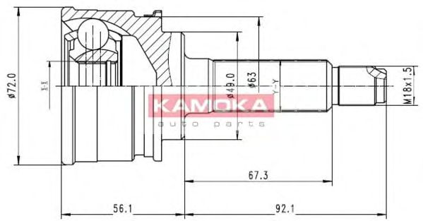 Комплект ШРУСов KAMOKA 6562