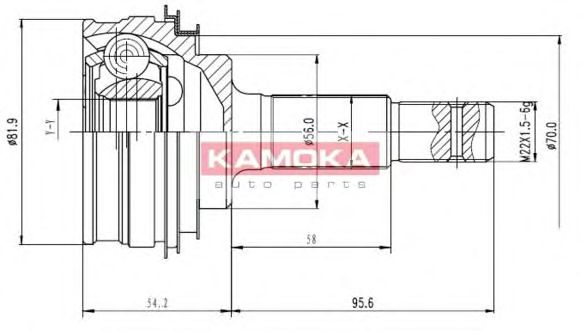 Комплект ШРУСов KAMOKA 6592