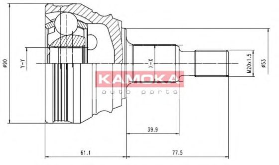 Комплект ШРУСов KAMOKA 6680