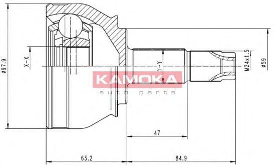 Комплект ШРУСов KAMOKA 6692