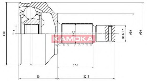 Комплект ШРУСов KAMOKA 6696