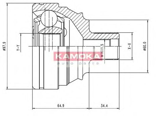 Комплект ШРУСов KAMOKA 6738