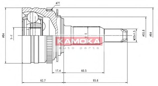 Комплект ШРУСов KAMOKA 6747
