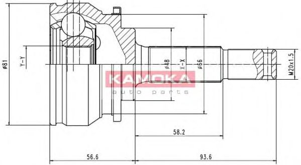 Комплект ШРУСов KAMOKA 6782