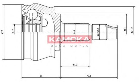 Комплект ШРУСов KAMOKA 6964