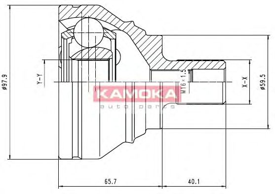 Комплект ШРУСов KAMOKA 7274