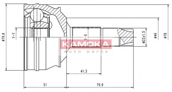 Комплект ШРУСов KAMOKA 7334