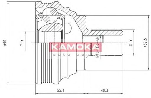 Комплект ШРУСов KAMOKA 7338