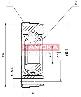 Комплект ШРУСов KAMOKA 8022