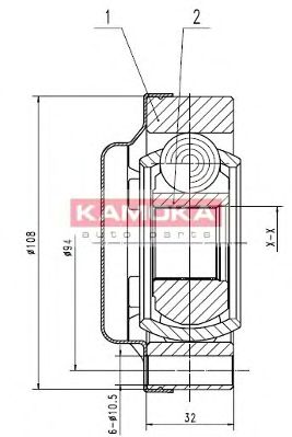 Комплект ШРУСов KAMOKA 9002