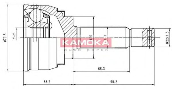 Комплект ШРУСов KAMOKA 6088