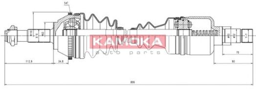 Приводной вал KAMOKA CT1138915A