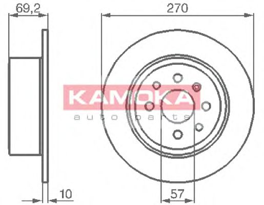 Гальмівний диск KAMOKA 1031628
