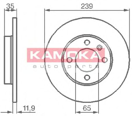 Тормозной диск KAMOKA 103206