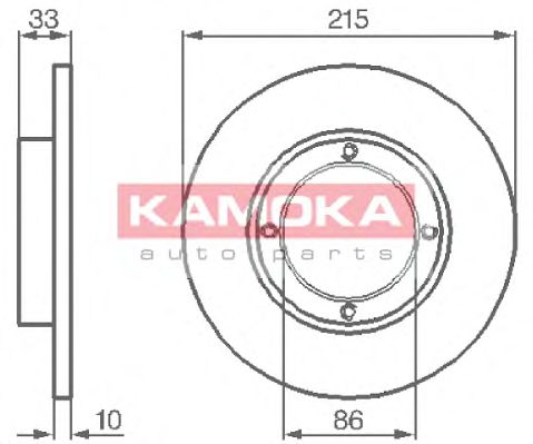 Гальмівний диск KAMOKA 1032196