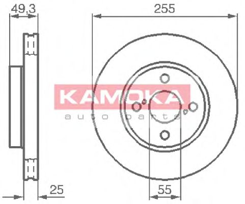 Тормозной диск KAMOKA 1032588