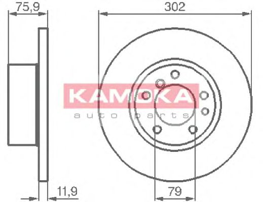 Гальмівний диск KAMOKA 103428
