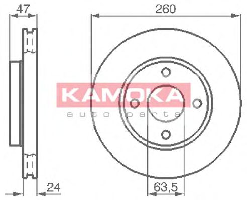 Гальмівний диск KAMOKA 103728