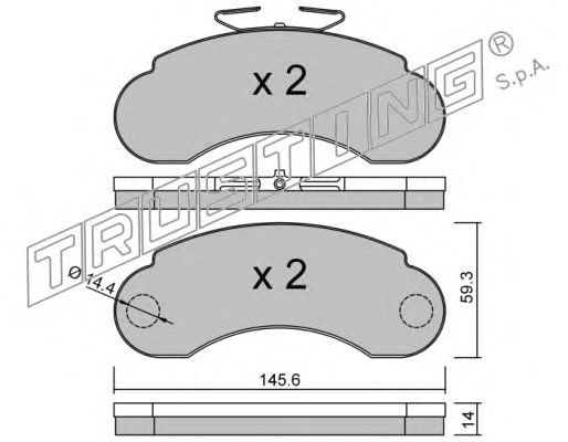 Гальмівні колодки TRUSTING 057.0