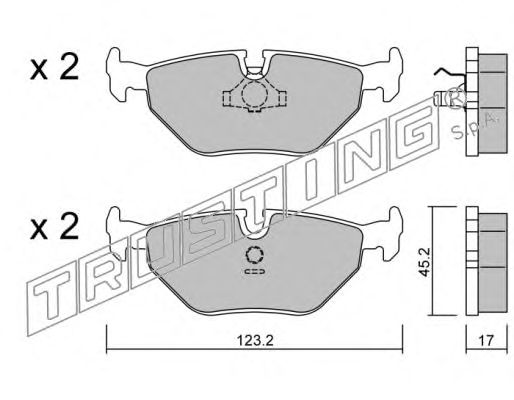 Тормозные колодки TRUSTING 127.0